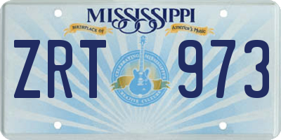 MS license plate ZRT973