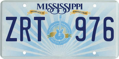 MS license plate ZRT976