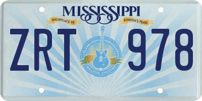 MS license plate ZRT978