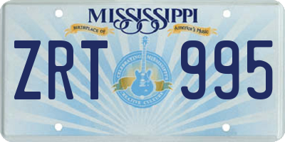 MS license plate ZRT995
