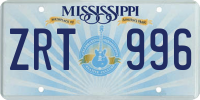 MS license plate ZRT996