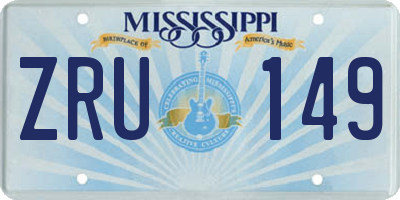 MS license plate ZRU149