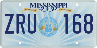 MS license plate ZRU168