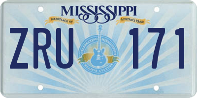 MS license plate ZRU171