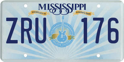 MS license plate ZRU176
