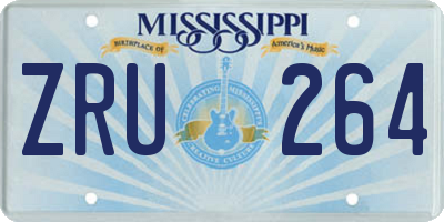 MS license plate ZRU264