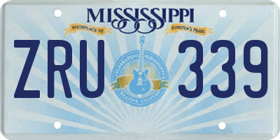 MS license plate ZRU339