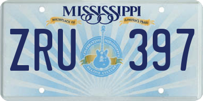 MS license plate ZRU397