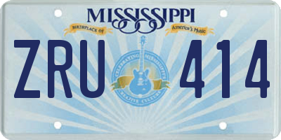 MS license plate ZRU414