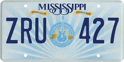 MS license plate ZRU427