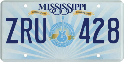 MS license plate ZRU428