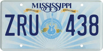MS license plate ZRU438