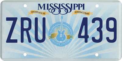 MS license plate ZRU439