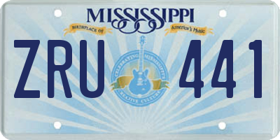 MS license plate ZRU441