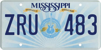 MS license plate ZRU483