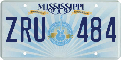 MS license plate ZRU484