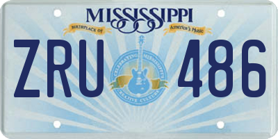 MS license plate ZRU486