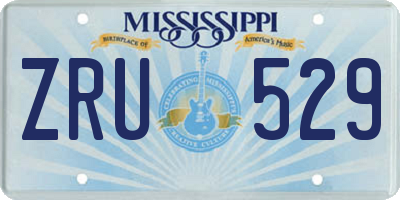 MS license plate ZRU529