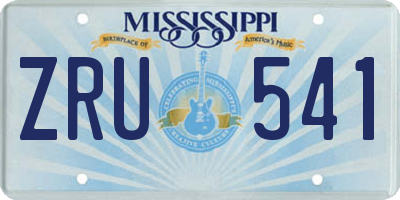 MS license plate ZRU541
