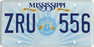 MS license plate ZRU556