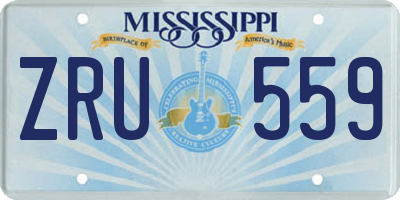 MS license plate ZRU559