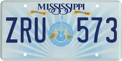 MS license plate ZRU573