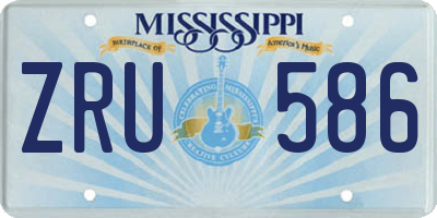 MS license plate ZRU586