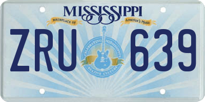 MS license plate ZRU639