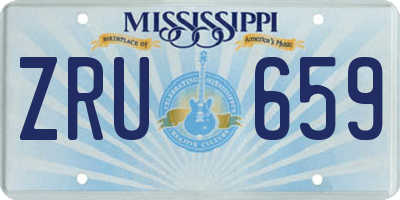 MS license plate ZRU659