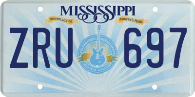 MS license plate ZRU697