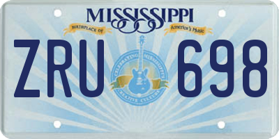 MS license plate ZRU698