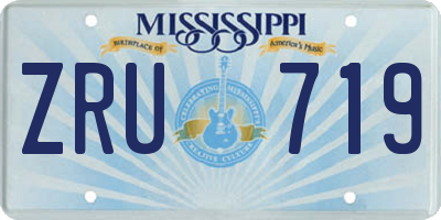 MS license plate ZRU719