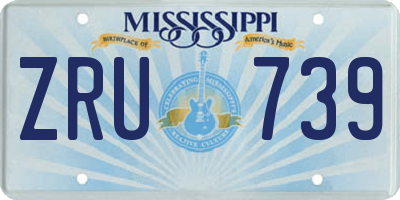 MS license plate ZRU739
