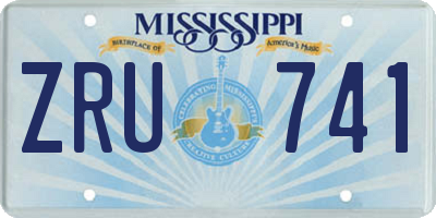 MS license plate ZRU741