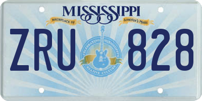 MS license plate ZRU828