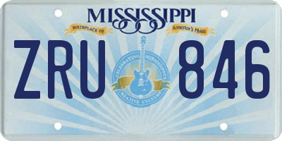 MS license plate ZRU846
