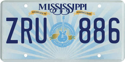MS license plate ZRU886