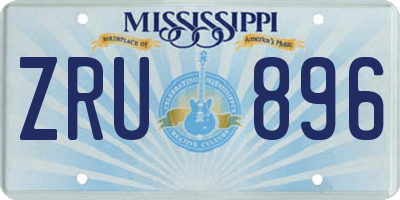 MS license plate ZRU896