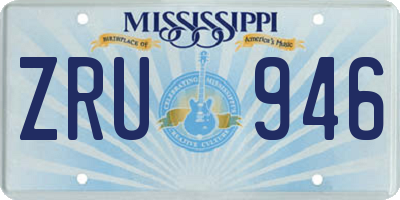 MS license plate ZRU946