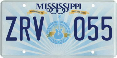 MS license plate ZRV055