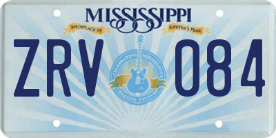 MS license plate ZRV084