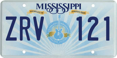 MS license plate ZRV121
