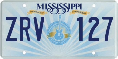 MS license plate ZRV127