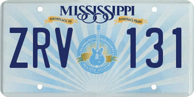 MS license plate ZRV131