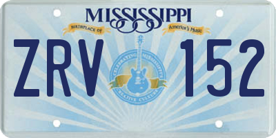MS license plate ZRV152