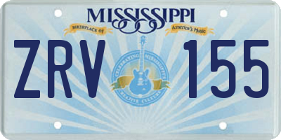 MS license plate ZRV155