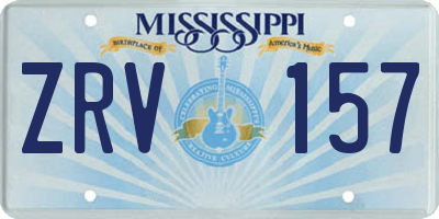MS license plate ZRV157