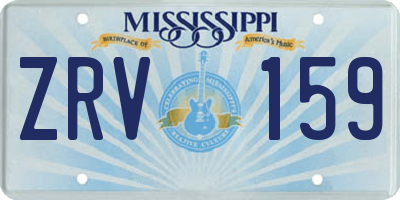 MS license plate ZRV159