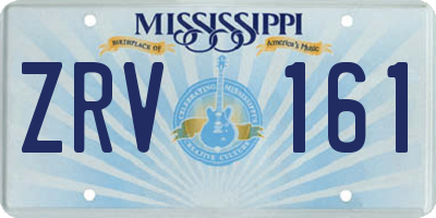 MS license plate ZRV161