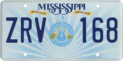 MS license plate ZRV168
